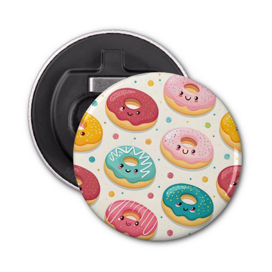 Donuts Pattern Button Flesopener (Voorkant)