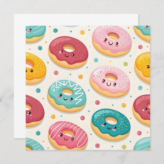 Donuts Pattern Kaart (Voorkant / Achterkant)