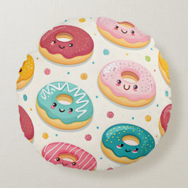 Donuts Pattern Rond Kussen