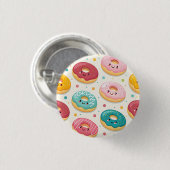 Donuts Pattern Ronde Button 3,2 Cm (Voorkant /achterkant)