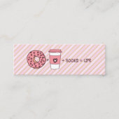 Donuts plus Coffee plus Books Equal Life Bladwijze Mini Visitekaartje (Voorkant)