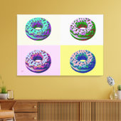 Donuts Retro Style Pop Art  Canvas Afdruk (Insitu (Woonkamer))