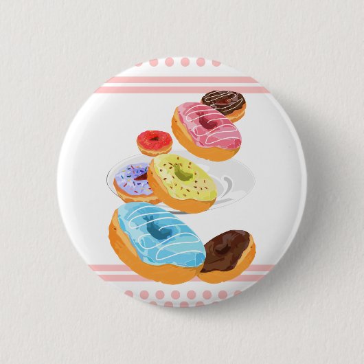 Donuts Ronde Button 5,7 Cm (Voorkant)
