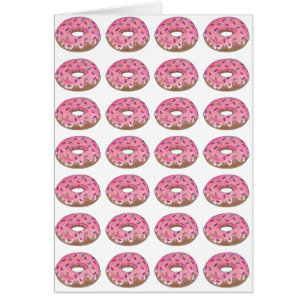 Donuts roses avec arrosage Carte alimentaire pour