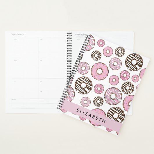 Donuts Roses, Donuts Blancs, Sprinkings, Votre Nom (Devant avec enveloppe)