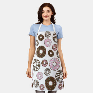 Donuts, roze donuts, bruine donuts schort