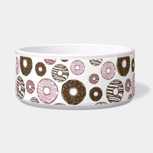 Donuts, roze donuts, bruine donuts voerbakje