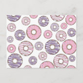 Donuts, roze donuts, Paarse donuts Briefkaart (Voorkant)