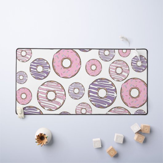 Donuts, roze donuts, Paarse donuts Bureaumat (Kindertafel)