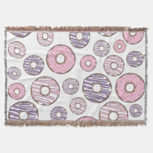 Donuts, roze donuts, Paarse donuts Deken