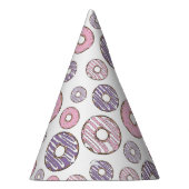 Donuts, roze donuts, Paarse donuts Feesthoedjes (Rechts)