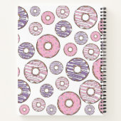Donuts, roze donuts, Paarse donuts Notitieboek (Achterkant)