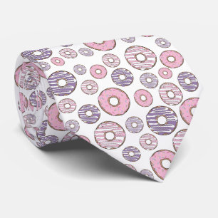 Donuts, roze donuts, Paarse donuts Stropdas