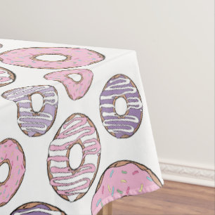 Donuts, roze donuts, Paarse donuts Tafelkleed