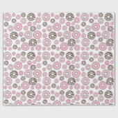 Donuts, roze donuts, witte donuts cadeaupapier (Vlak)