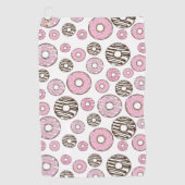 Donuts, roze donuts, witte donuts golfhanddoek (Voorkant)
