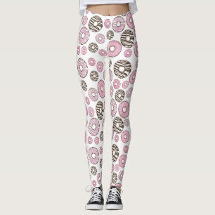 Donuts, roze donuts, witte donuts leggings