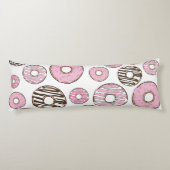 Donuts, roze donuts, witte donuts lichaamskussen (Achterkant)