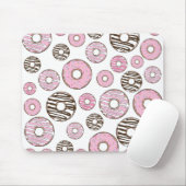Donuts, roze donuts, witte donuts muismat (Met muis)