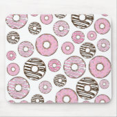 Donuts, roze donuts, witte donuts muismat (Voorkant)