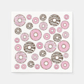Donuts, roze donuts, witte donuts servet (Voorkant)