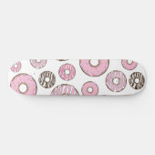 Donuts, roze donuts, witte donuts skateboard (Horizontaal)