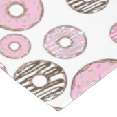 Donuts, roze donuts, witte donuts tafelkleed (Gekanteld)