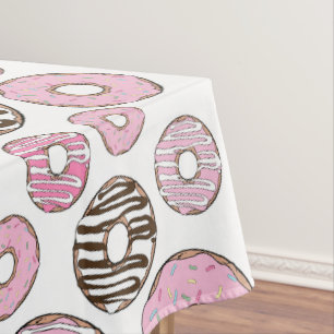 Donuts, roze donuts, witte donuts tafelkleed