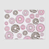 Donuts, roze donuts, witte donuts tissuepapier (Voorkant)