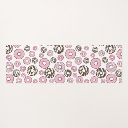 Donuts, roze donuts, witte donuts yogamat (Achterkant (horizontaal))
