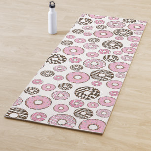 Donuts, roze donuts, witte donuts yogamat