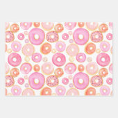 Donuts Roze Paars geel Inpakpapier Vel (Voorkant)