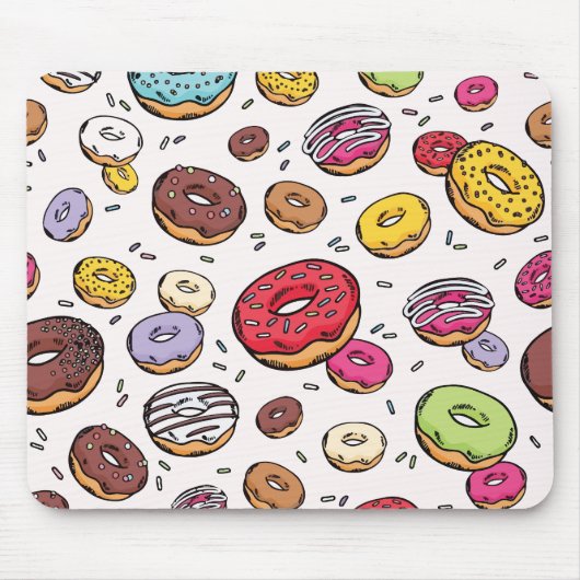 Donuts seamless pattern muismat (Voorkant)