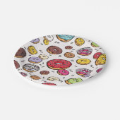 Donuts seamless pattern papieren bordje (Gekanteld)