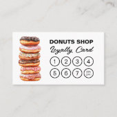 Donuts Shop Bakery Cute QR Code Carte de fidélité (Devant)