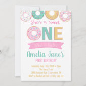 Donuts Sweet One First Birthday Invitation (Devant)