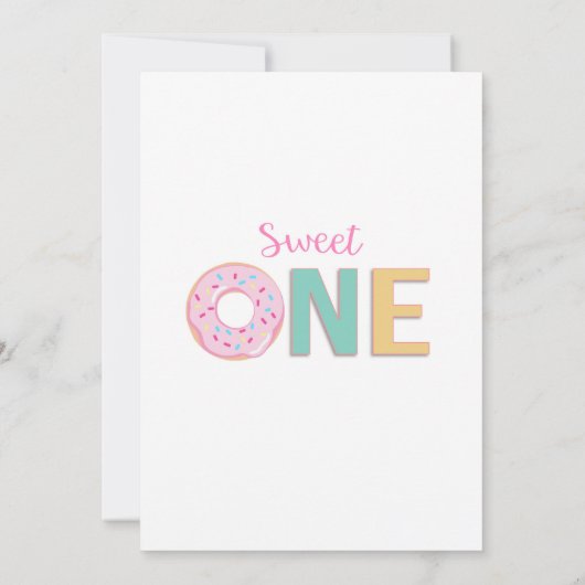 Donuts Sweet One First Birthday Invitation (Dos)