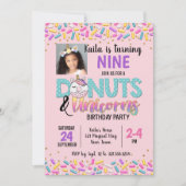 Donuts & Unicorns Threadparty Invitation Kaart (Voorkant)