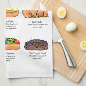 Donuts van AI Weirdness - Kitchen Towel Theedoek (Quarter Fold)