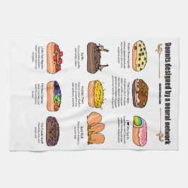 Donuts van AI Weirdness - Kitchen Towel Theedoek
