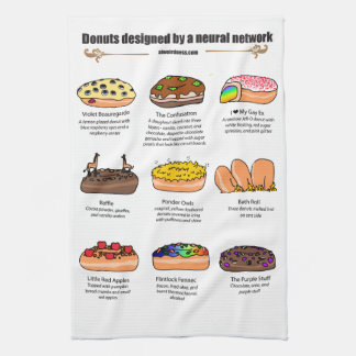 Donuts van AI Weirdness - Kitchen Towel Theedoek