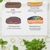 Donuts van AI Weirdness - Kitchen Towel Theedoek (Gevouwen)