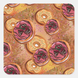 Donuts Vierkante Sticker