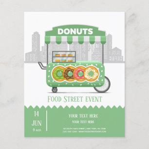Donuts voor etensstraat flyer