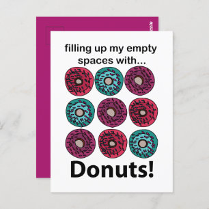 Donuts vullen mijn lege ruimtes met donuts briefkaart