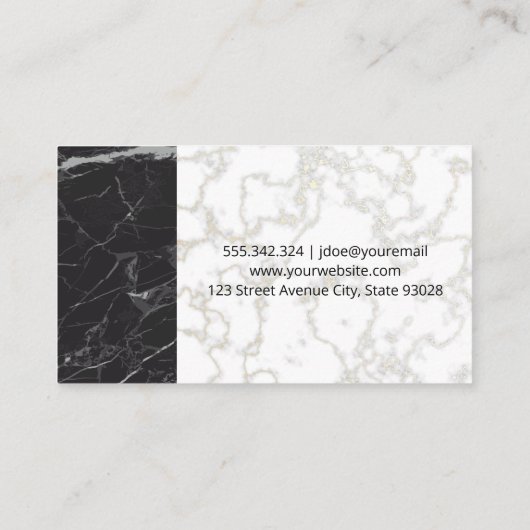 Donuts | Wit Goud Marmer | Mengkom Visitekaartje (Achterkant)