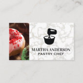 Donuts | Wit Goud Marmer | Mengkom Visitekaartje (Voorkant)