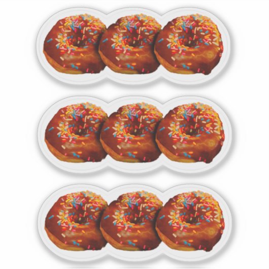 Donuts With Sprinkles Custom-Cut Vinyl Sticker (Devant)
