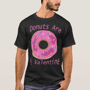 Donuts zijn mijn valentijn regenboogverjaardagspir t-shirt