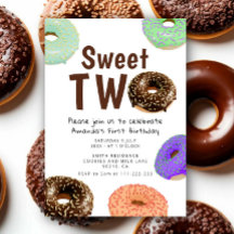 Donuts Zoete Tweede 2e Verjaardag